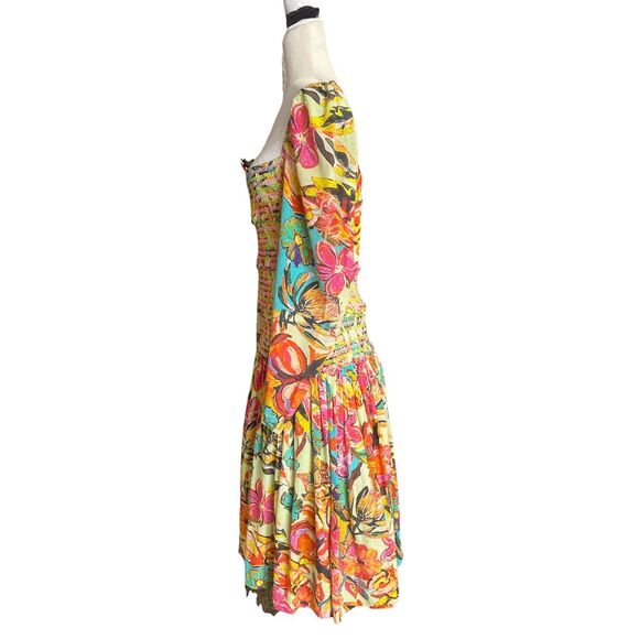 Floral Multicolor Smocked Dress - Picture 3 of 7